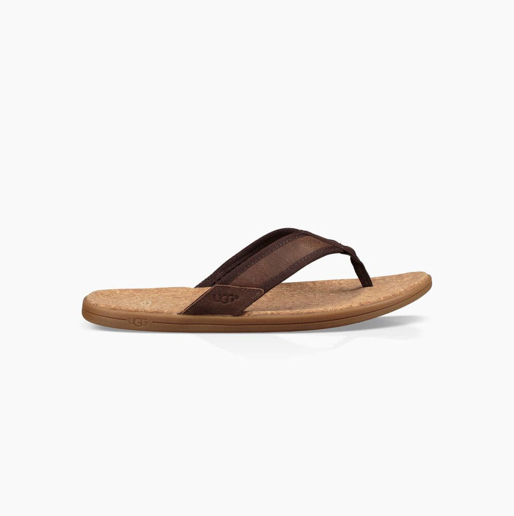 UGG Seaside - Flip Flops Herre - Brune (NO-R921)